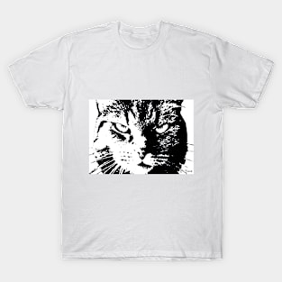 ANGRY CAT POP ART - BLACK & WHITE T-Shirt